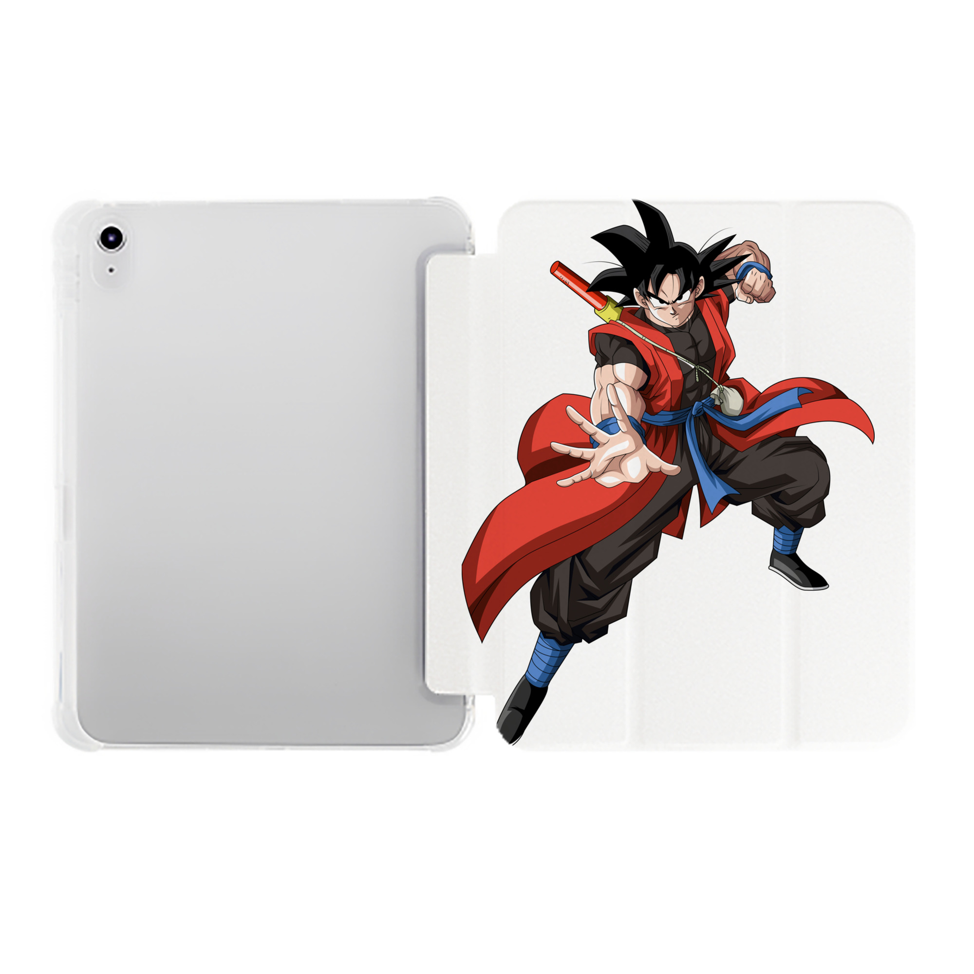 （画像用） ドラゴンボール 孫悟空（そん ごくう）Son Goku カカロット DRAGON BALL Kakarotto IPad ケース ペン収納付き 三つ折りスタンド PUレザー×シリコン 対応機種9.5/10.5/10.9インチ
